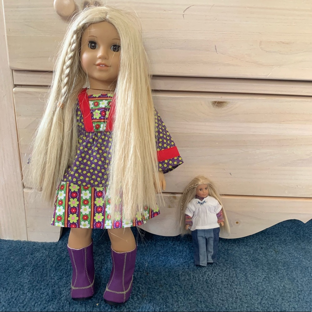 American girl Julie with mini doll & accessories